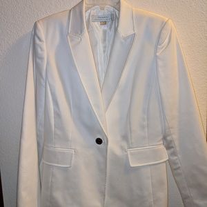 White Suit Jacket - Never Worn - Silver button